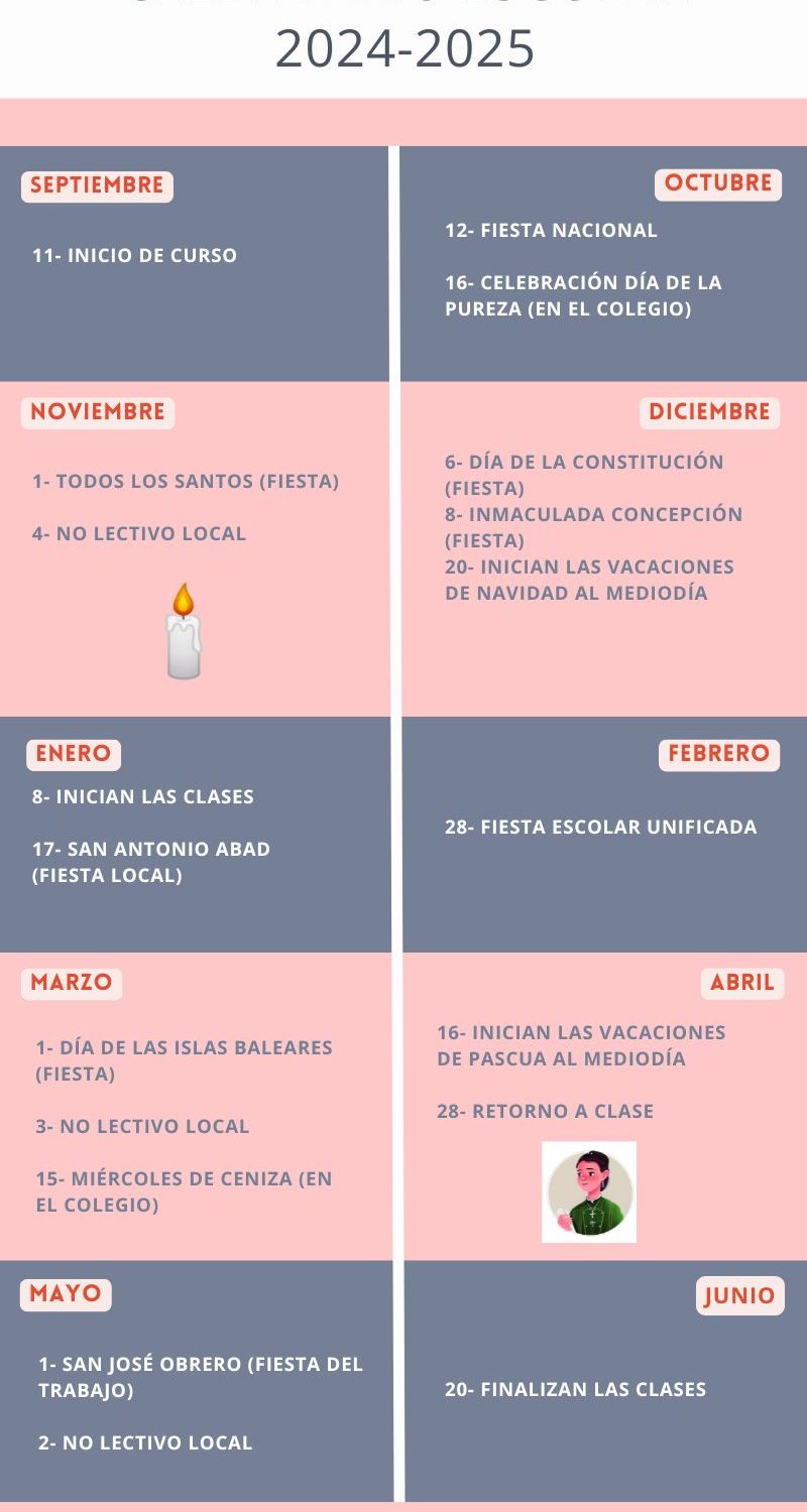 Calendario Escolar PDM 24 25